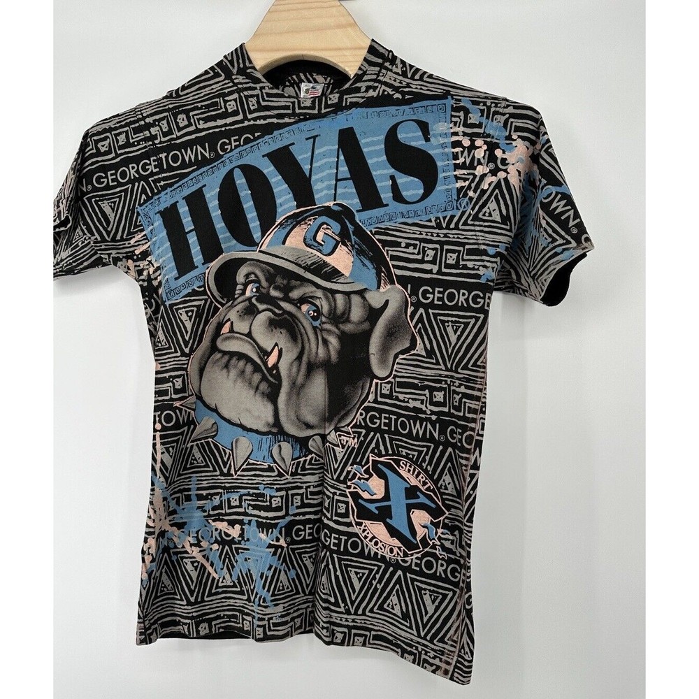 Vintage single stitch georgetown hoyas t shirt Oliver print L - Picture 2 of 5
